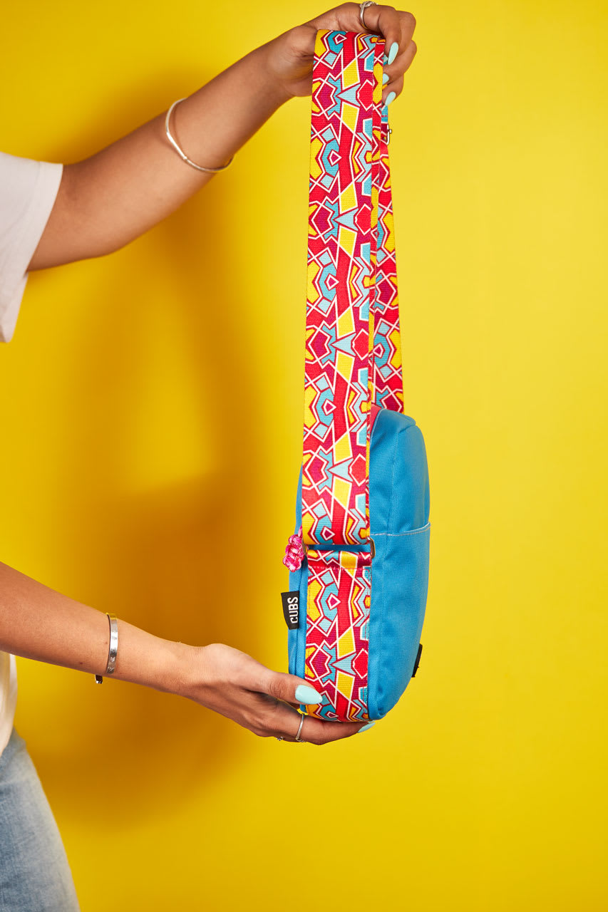 Blue/Pink Cross Body Bag
